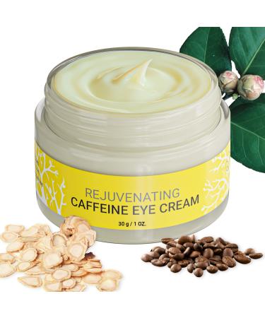 Caffeine eye cream with ginseng against dark circles swelling and wrinkles-anti-aging treatment for tear bags and fine lines for men and women-formulated in San Francisco - Buy Online on GoSupps.com