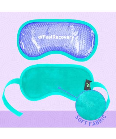Cooling & Warming Eye Mask | Turquoise Face Mask for Dark Circles Migraines Blepharitis & Swollen Eyes - International Shipping Available! - Buy Online on GoSupps.com