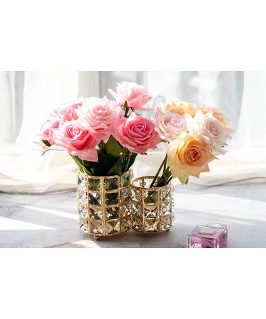 Crystal Makeup Brush Holder Organizer - Handcrafted Bling Vanity Storage Cup (Gold) - Buy Online on GoSupps.com