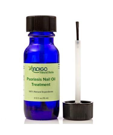 Psoriasis Nail Oil Care from Indigo Natural Herbs. Toenails  Fingernails  Skin Care. Relief of Chapping  Cracking  Roughness  Redness  Dryness  Fungus. Repairs and Strengthens Nails. 15 ml 0.5 Fl Oz (Pack of 1)