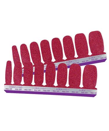 Color Street Cran-tastic Red Glitter Nail Polish Strips | Long-Lasting DIY Manicure - Buy Online on GoSupps.com