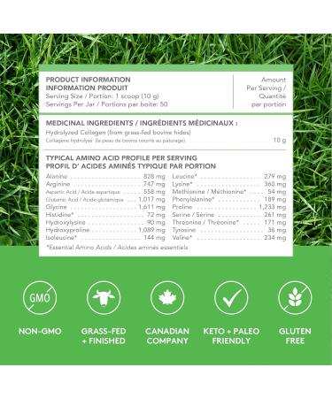 Sproos Premium Marine Collagen Peptide Powder (400 g Tub) & Premium Grass Fed Collagen Powder | Large 500g Tub | (500g) - Buy Online on GoSupps.com