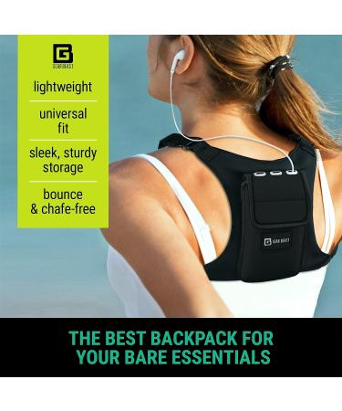 Gear Beast Running Backpack for Men and Women - Lightweight Vest with Phone Holder for Jogging, Hiking, Cycling - Compatible with Most Smartphones, Black - Buy Online on GoSupps.com