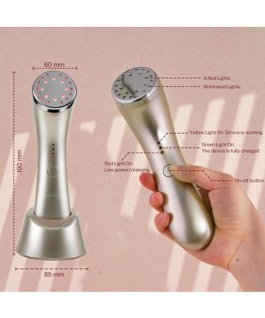 VRAIKO SEDNA Red Light Therapy Facial Device - Skin Care Massager for Anti-Aging Wrinkle Reduction & Revitalization - Buy Online on GoSupps.com