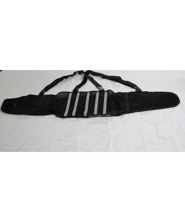 Captain Sports Lumbar Back Brace | Adjustable Support with Removable Shoulder Straps | Terry Lined & Aerated Nylon | Relieves Lower & Upper Back Pain for Men & Women - International Shipping Available - Buy Online on GoSupps.com