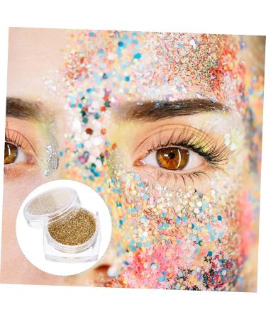 Didiseaon 2pcs glitter eyeshadow Highlighter flash loose eyeshadow glitter 1 count (Pack of 1) Golden - Buy Online on GoSupps.com