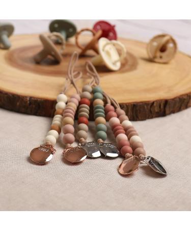 Adora Baby Gifts Silicone Pacifier Clip - Saddle Rust | Baby Pacifier Holder for Boys and Girls - Buy Online on GoSupps.com