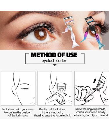 Eyelash Curler Tangger Eyelash Curler Professional with 10 Eyelash Curler Refills and 1 Mascara Brush can Precisely Grabs and Lifts Lashes and Long Lasting Curl Mermaids Designed for All Eye Shapes - Buy Online on GoSupps.com