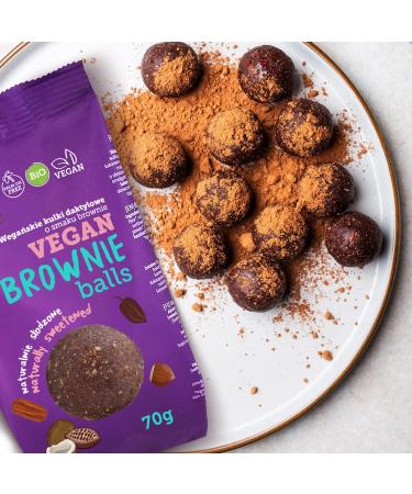  SUPER FUDGiO SUPER FUDGiO BIO Bio Energy Ball Brownie | Organic Date Balls 70g | Vegan & Healthy Snacks for Meals (1 Piece) (1 Pack of 10)) - Buy Online on GoSupps.com