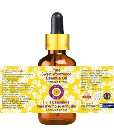 Deve Herbes Pure Sweet Wormwood Essential Oil (Artemisia annua) with Glass Dropper (Pack of Two) 100ml X 2 (6.76 oz) - Buy Online on GoSupps.com