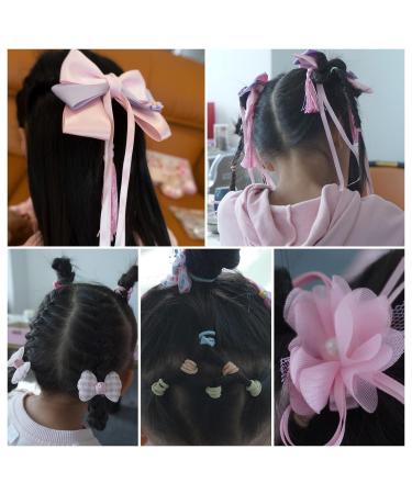 Girls Hair Accessories Set with Jewelry Box, Clips, Barrettes, Ties, Bows - Perfect Gifts for Kindergarten Graduation, Birthday, Children's Day - Ages 2-12 - Buy Online on GoSupps.com