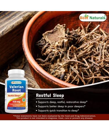 Best Naturals Valerian Root 450mg - 250 Capsules for Natural Sleep Support - Buy Online on GoSupps.com