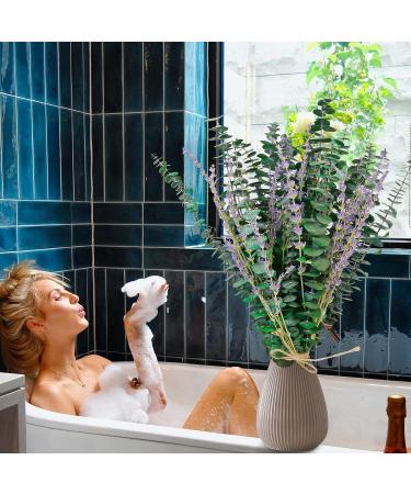 80 Pcs Mix Dried Eucalyptus & Lavender Flower Bundles for Shower - 100% Natural | Fresh Eucalyptus Leaves Stems | Hanging Shower Plant, Home Spa Decor - Buy Online on GoSupps.com