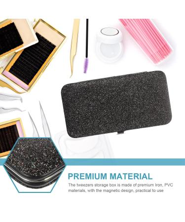 FOMIYES Box Tweezers Storage Bag Eyelash Tweezers Box Eyelash Tweezers Holder Storage Container Tweezers for Black 15.5x8cm Centimeter 15.5x8cm Black - Buy Online on GoSupps.com