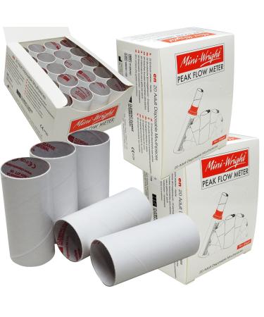 Mini Wright Peak Flow Meter Disposable Card Two Way Mouthpieces 3 x Full Boxes (60 pcs) 3 Boxes (60 pcs)