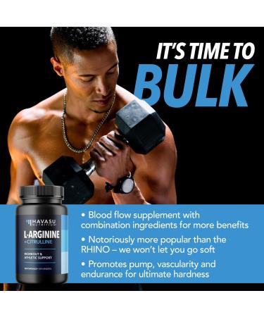 L-Arginine & L-Citrulline Supplement | Stamina Endurance Workout & Performance Support for Men | 295 mg L Arginine + L Citrulline 130 mg | 120 Nitric Oxide Pills | Vegan Third-Party Tested 120 count (Pack of 1) - Buy Online on GoSupps.com