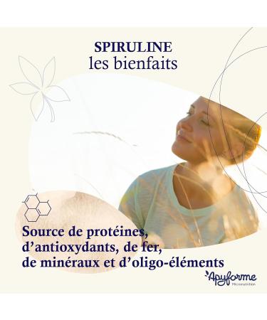 Apyforme - Organic Spirulina - Formula Enriched with Arame Algae from Ecklonia Bicyclis - Nutritive and Antioxidant Double Action - 120 Capsules - Made in France - Buy Online on GoSupps.com