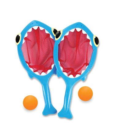 Melissa & Doug Sunny Patch Spark Shark Toss and Catch Net Pool Game With 2 Balls