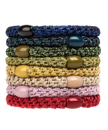 GYGYL 8Pcs Mixed Color Hair Ties for Women Girls Elastics Hair Bands Ponytail Holders for Thick Hair No Damage No Crease Hair Elastics(Style 4) Mixed color Style4