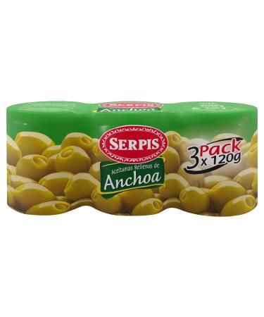 Serpis Oliven gef llt mit Anchovis 3 x 120 g