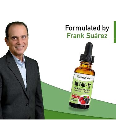 NaturalSlim Metab-12 Drops - Vitamin B12 Sublingual 2500 mcg with Vitamin D3 - Oral Methylcobalamin for Metabolism & Energy - Gluten Free - 1 fl oz Berry - Buy Online on GoSupps.com