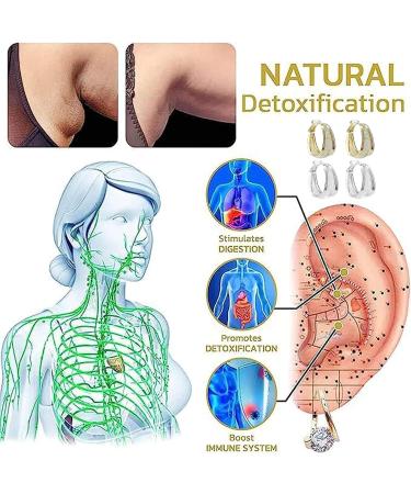 Lymphatic Drainage Oval Earrings for Women | Acupuncture Jewelry | Weight Loss Support - Buy Online on GoSupps.com