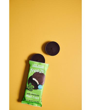 Free 2b Dark Chocolate Mint Cups- Gluten-Free, Dairy-Free, Nut-Free, Soy-Free - 24-Cup Pack | Mint 1.4 Ounce Cups | Packaging May Vary - Buy Online on GoSupps.com