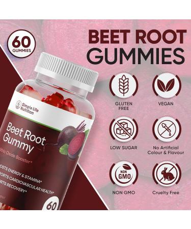 Organic Beet Root Gummies - Nitric Oxide Booster for Men & Women | Non-GMO Gluten-Free Vegan - 60CT | International Shipping Available - Buy Online on GoSupps.com
