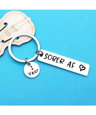 Xiahuyu 1 Year Sobriety Keychain - AA & NA Addiction Recovery Gift for Men and Women - Buy Online on GoSupps.com