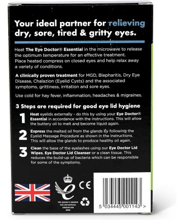 Antibacterial Hot Eye Compress for Dry Eye, Blepharitis & MGD - Microwave Safe - Buy Online on GoSupps.com