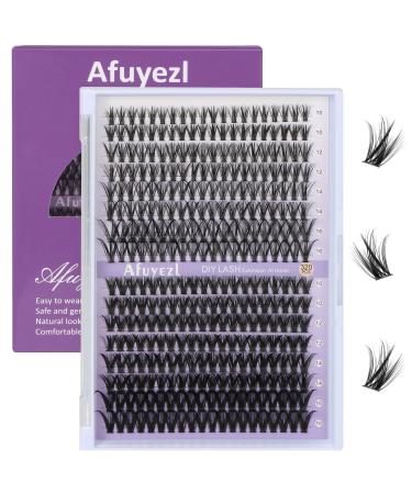 320 PCS Lash Clusters Fluffy Individual Lash Extensions 3D Layered Volume Eyelashes Thin Invisible Band Wispy Faux Mink Lash 10-16mm Mix 30D 40D 50D Curl Eyelashes Clusters Newbie's Five-Second 30D40D10-16-320