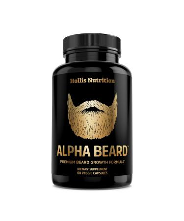 ALPHA BEARD Growth Vitamins | Biotin 10,000mcg, Patented goMCT, Collagen | Beard and Hair Growth Supplement for Men | Grow Stronger, Thicker, Healthier Facial Hair - For All Hair Types