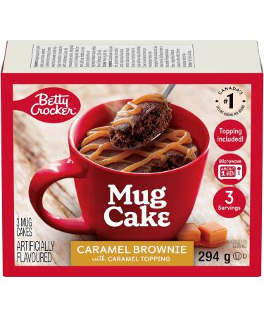 Betty Crocker Caramel Fudge Brownies with Caramel Topping 294 Grams Package Includes 3 Mug Cakes - Buy Online on GoSupps.com
