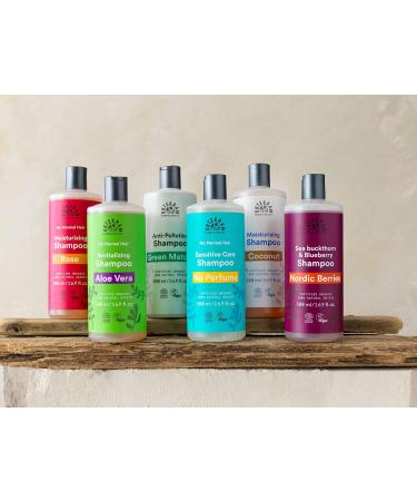 Urtekram Organic Rose Shampoo for Normal Hair - 500ml | Floral Essence Eco-Friendly & Vegan - Buy Online on GoSupps.com