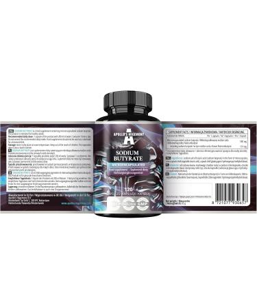 Sodium Butyrate High Dose 570mg - 240 Vegan Capsules for Gut Health & Intestinal Barrier Support | Apollo's Hegemony - Buy Online on GoSupps.com