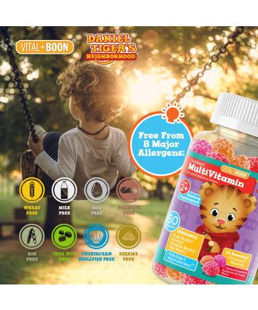 Daniel Tiger - Kids Multivitamin Gummies (60 Gummy Bottle) Toddler 2+ & Kids Vitamins - 12 Essential Vitamins & Minerals to Support Bone Health Energy Immune Health & Eye Health - Non GMO - Buy Online on GoSupps.com