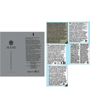 Mane Hair Thickening Shampoo x 2 with a Mane Hair Thickening Conditioner x 1 - Buy Online on GoSupps.com