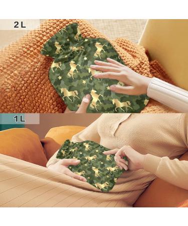 Gold Unicorn Hot Water Bottle 2L | Pain Relief & Hand Feet Warmer | Perfect for Winter - Buy Online on GoSupps.com
