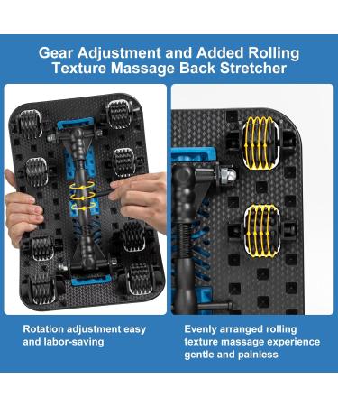 Back Extensor 2024 - Adjustable Neck & Back Support for Herniated Discs & Scoliosis | Multi-Level Lumbar Vertebrae with Massage Wheels - International Shipping - Buy Online on GoSupps.com