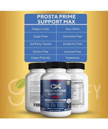 GREENVIFY Prostaprime Support Max Extra Strength Prostate Supplement 60 Capsules Herbal Blend with Saw Palmetto (3) - Buy Online on GoSupps.com