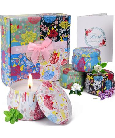 Scented Candles Gift Set 4-Pack | 100% Natural Soy Wax Aromatherapy Gifts for Her | Perfect for Christmas Birthdays & Mother's Day - Opulent Garden - Buy Online on GoSupps.com