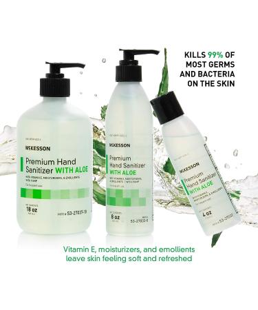 McKesson Premium Hand Sanitizer with Aloe 18 oz - Spring Water Scented Antiseptic Solution | Formulized with Ethanol, Aloe, and Vitamin E | Kills 99% of Bacteria - Buy Online on GoSupps.com