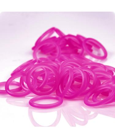Adapter for pacifier & chain | Silicone O-ring | purple-transparent | 5 pieces