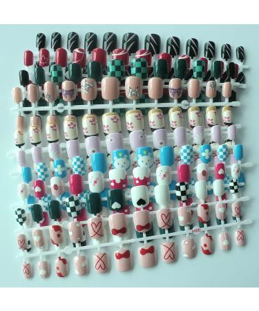 LoveOurHome 288pc Kids Short Press on Nails - Cute Butterfly Heart Animal Flower Design - Buy Online on GoSupps.com