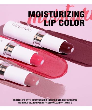 Nude Pink Hydrating Tinted Lip Balm & Velvet Lipstick - Vitamin E Core Lip Shine Buildable Glossy Lip Gloss (#01 - Buy Online on GoSupps.com