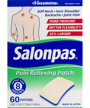 Salonpas Pain Relieving Patches 60 Count - New Edition | Fast Relief for Aches and Pains - Buy Online on GoSupps.com