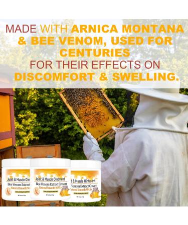 QUIETSPACE 10x Extract Bee Venom Serum Joint & Muscle Release Cream - Power Effective Works Instantly for Back Neck Hand Foot Knee Muscle Shoulder Hip Nerve Vitamin B6 Aloe Vera MSM - Buy Online on GoSupps.com