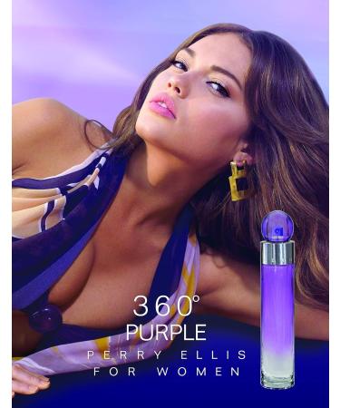 Perry Ellis 360 Purple Women 3.4oz EDP Spray 7.5ml EDP Mini Spray 4oz Body Mist 3oz Shower Gel 4 Pc Gift Set - Buy Online on GoSupps.com
