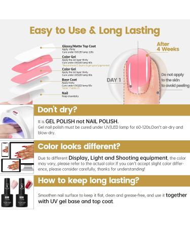 YTD Likomey Nude Gel Nail Polish Kit - 8 Colors Translucent Neutral Jelly Sheer UV Set | White Pink Glitter | 7.5ml Multicolor - Buy Online on GoSupps.com