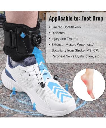 Adjustable AFO Foot Drop Brace with Upgraded Dial | Dorsiflexion Support for Men & Women | Orthotic Ankle Brace for Comfortable Walking - Buy Online on GoSupps.com